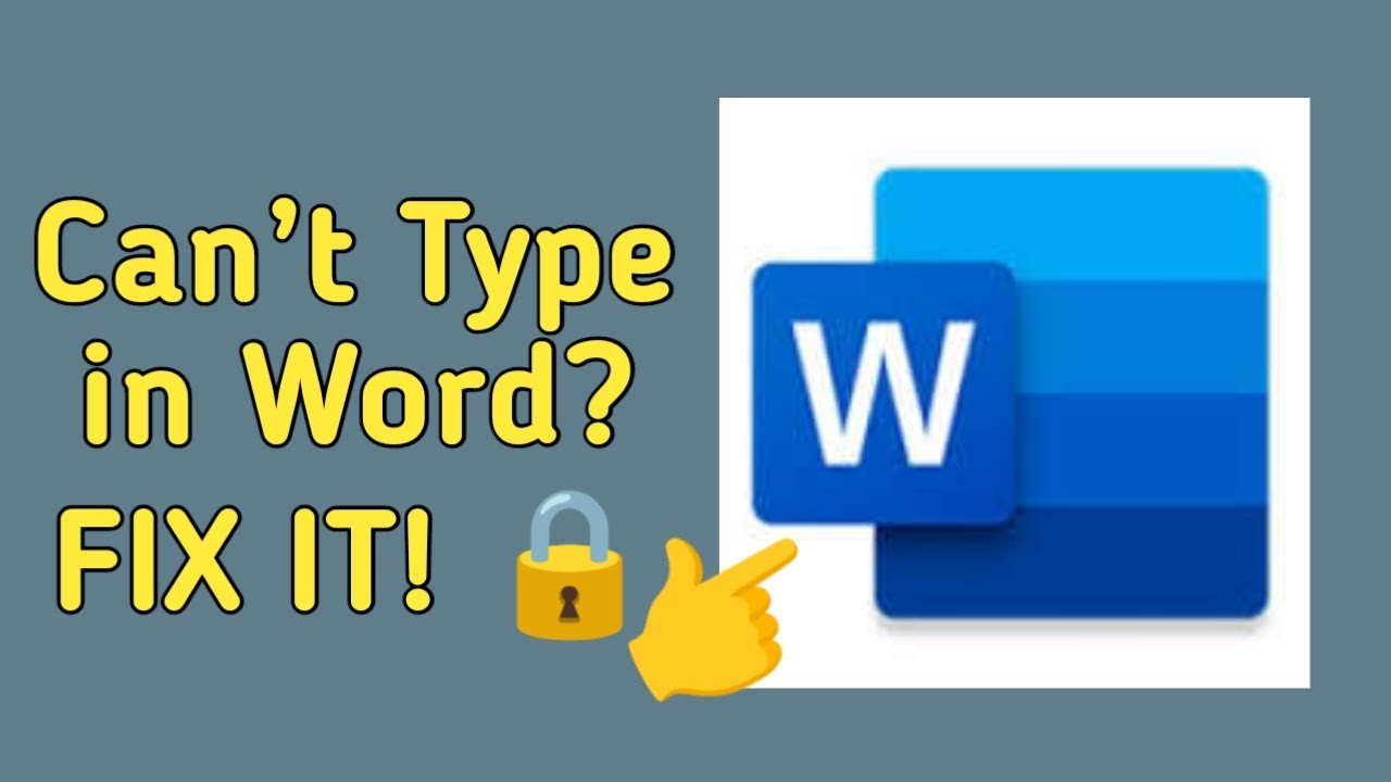 Can’t Type in Word? Fix Selection is Locked Error Fast! - YouTube