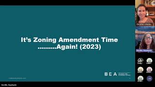 Its Zoning Amendment Time Again 2023 Version  Plan Webinar Recording