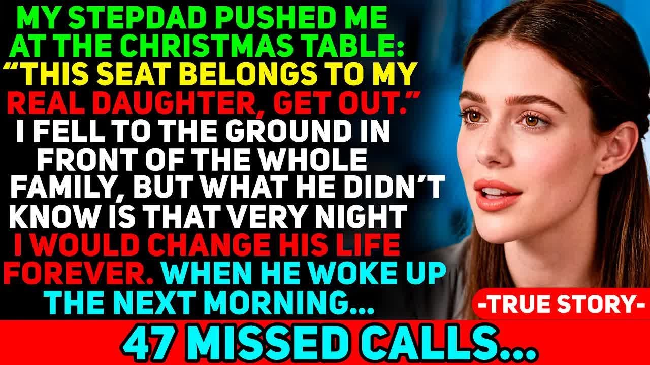 My STEPDAD Pushed Me At The Christmas Table： ＂This Seat Is For My REAL Daughter, Get Out ＂ I Did