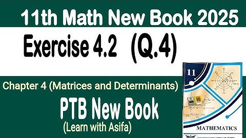 Class 11th Math New Book Exercise 4.2 Q4-Exercise 4.2 Q4-Math 11 class Math New Book 4.2