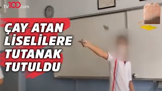 Çay dağıtan liselilere \