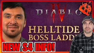 New Diablo 4 Season 4 News... Helltide & Bossing!! Pickup Range!?
