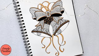 Merry Christmas | Christmas Drawing | How to draw Mandala Art for beginner,Christmas Bells#christmas screenshot 1
