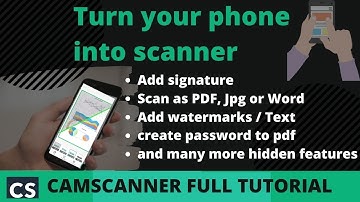 Camscanner Full Tutorial 2021 / Add signature, convert to PDF, JPG, PPT, Word, excel and OCRText