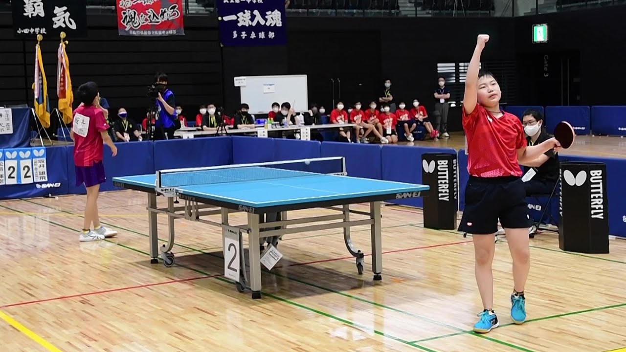 松島輝空(星槎) vs 坂井雄飛 (愛工大名電)｜全国中学校卓球大会 男子