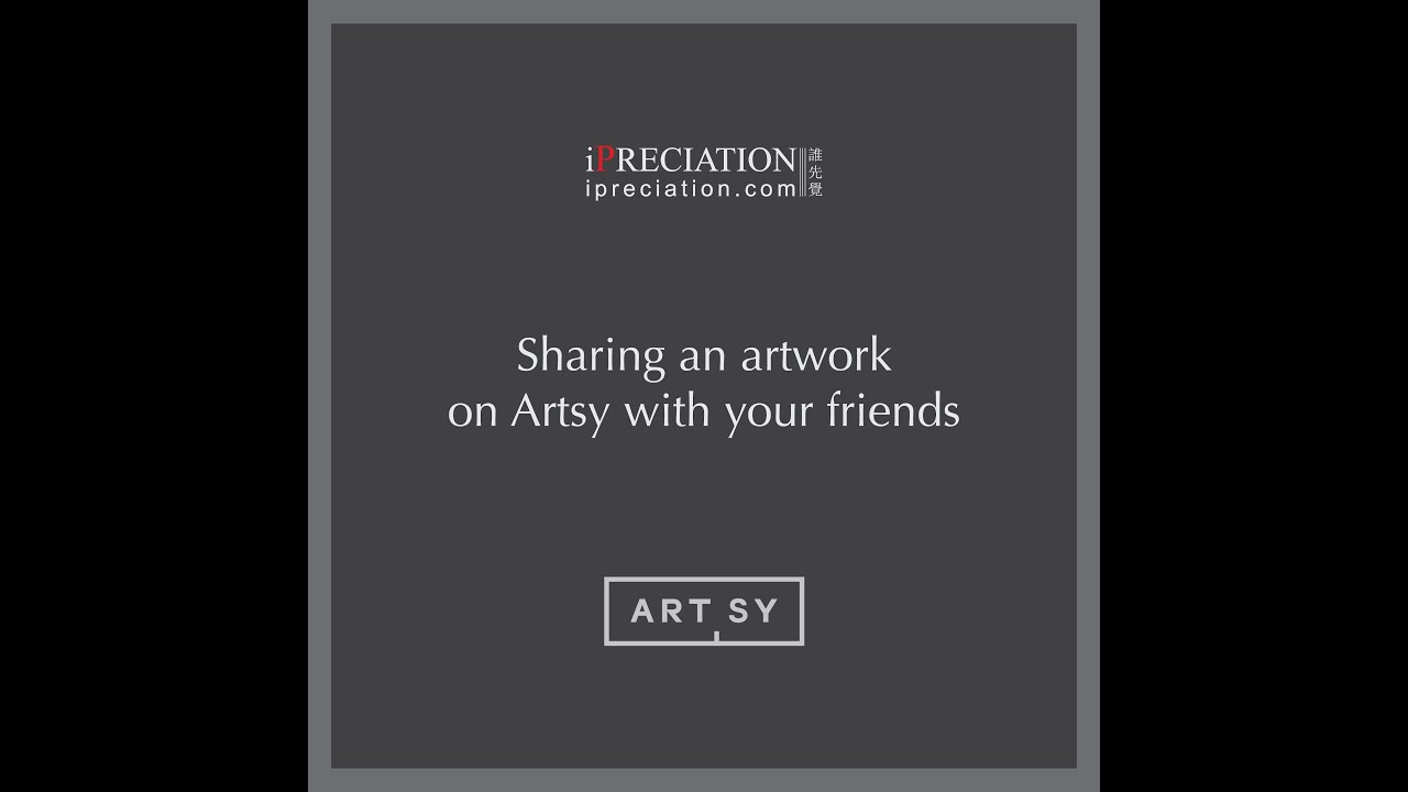 Sharing an artwork on Artsy YouTube
