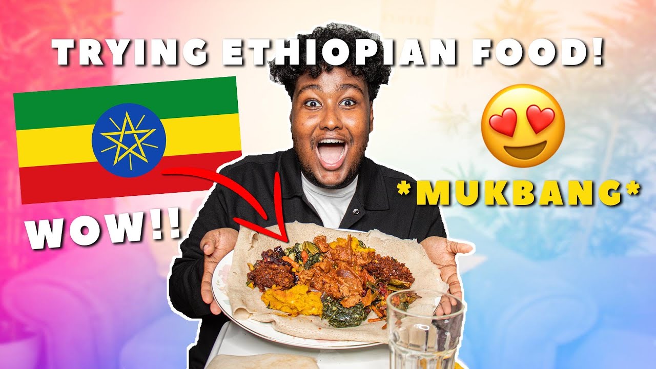 EATING ETHIOPIAN FOOD 🇪🇹 + MUKBANG * Injera*