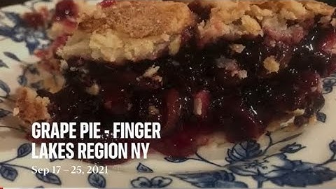Grape Pie - New York Finger Lake’s - Recipe Below! :)