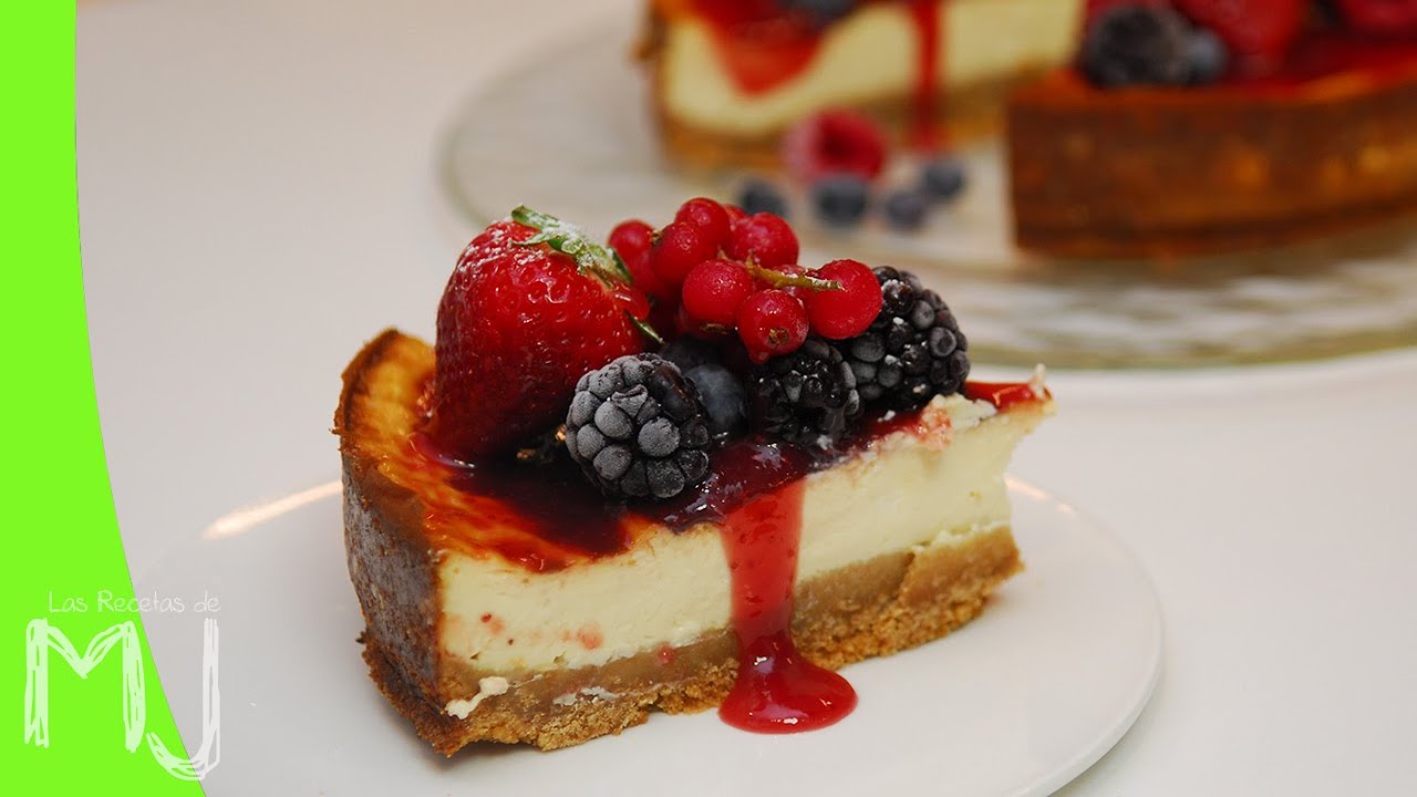 Tarta de queso con frutos rojos: receta casera