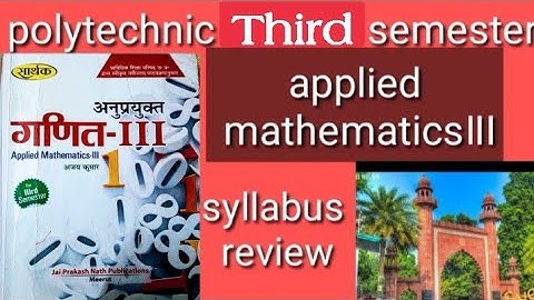 Applied Math 3rd(2020)Syllabus Review//Polytechnic 3rd semester applied