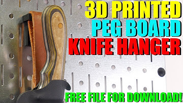3D Printed PEG Board Knife Hanger! - Free File for Download