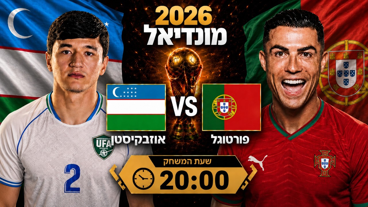 🚨 לייב מונדיאל 2026 | רונאלדו במשחק חייו: פורטוגל נגד אוזבקיסטן (חייב ניצחון!)