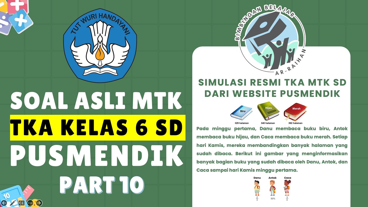 PART 10 SOAL SIMULASI TKA MATEMATIKA SD 2026 PUSMENDIK | CONTOH SOAL TKA SD 2026 #TKA #TKA2026