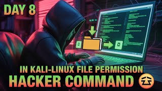 Day8 KaliLinux 💻 | file permission  chmode Command Full Tutorial (Hindi) #KaliLinux #Hackervidya 