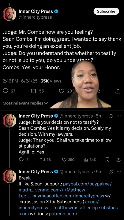 Diddy thanks the judge as the defense rest their case. He will not testify #explorepage