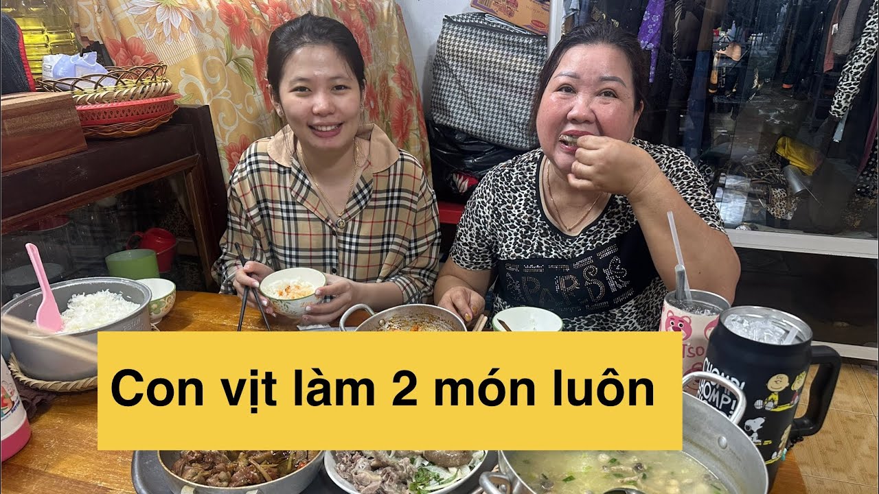 Con vịt làm 2 món cho dâu báo ăn