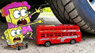 NOOO!! Experiment Car vs Red Toy Bus | Crushing Crunchy & Soft Things | WOA Doodland screenshot 4