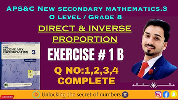 Aps class VIII /O level  || Maths NSM 3 updated || Ex#1B || Q #1,2,3,4 || #apsmath #olevelmath#maths