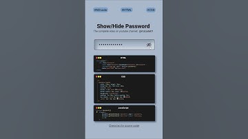 Add a Show/Hide Password Toggle with HTML, CSS & JS 👁️ | MZCode01 #shorts #css #coding