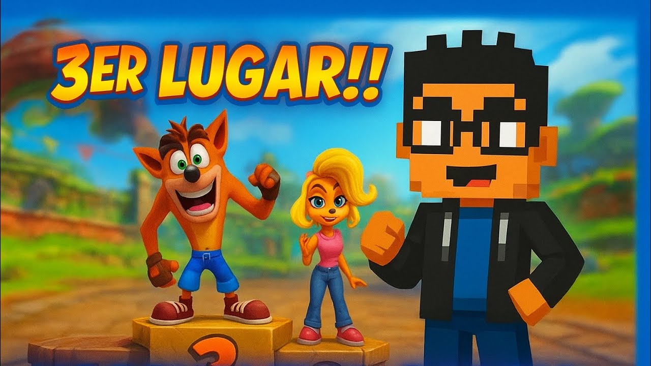 QUEDO TERCERO!!!!  En Crash Team Racing Nitro😩😅