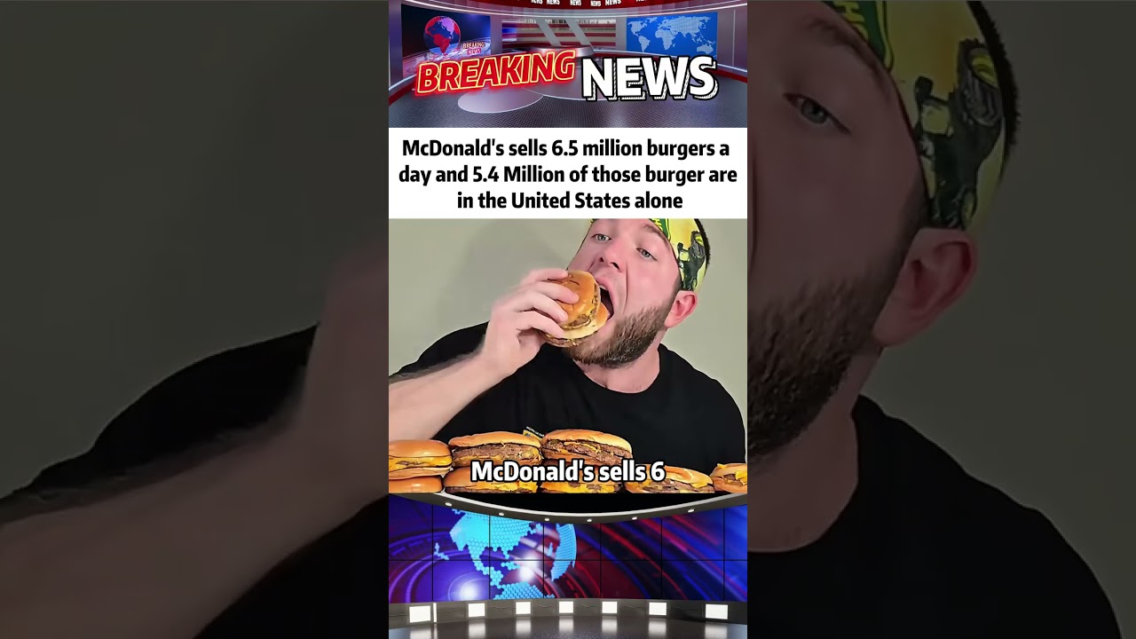 McDonald's sells 6 5 million burgers a day and 5 4 Million of those burger are in the US