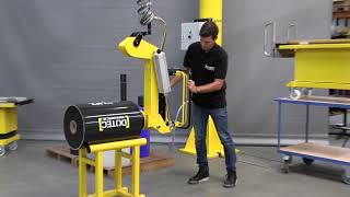 Dotec Roll handler RH200 Tilting ActionTA Digital Control, Rollenwender. Cap. 200Kg/450Lb.