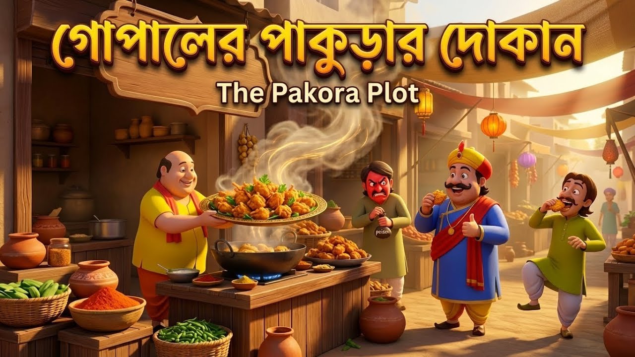 গোপালের পাকুড়ার দোকান | Gopal's Pakora Shop | হাসিমুখ কার্টুন