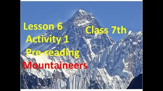 7th English Lesson 6 Mountaineers Activity 1