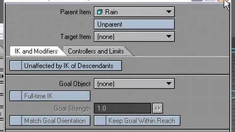 Creating rain splashes using multiple particle emitters