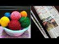 3 Amazing Home Decor Crafts using Waste Newspaper and wool