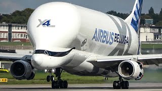 : AIRBUS BELUGA XL LANDING and Departure - THE FLYING WHALE (4K)