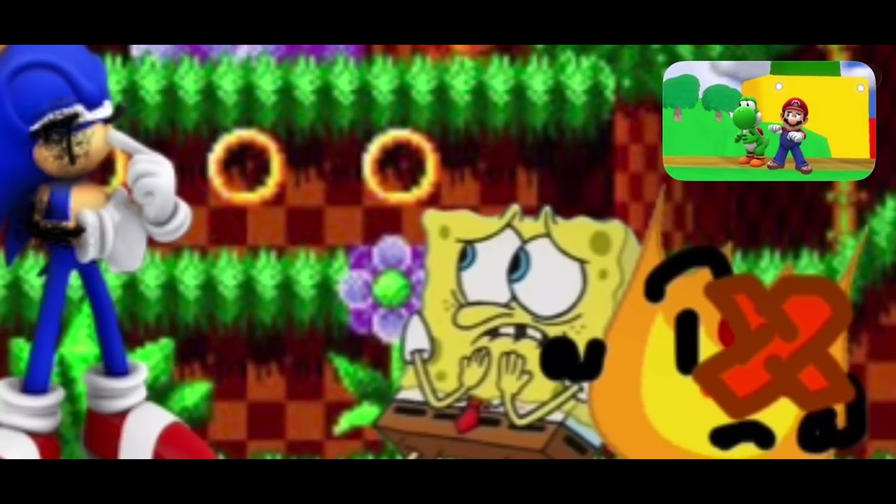 FNF X LWP X STH | Glitched Hills. | SpongeBob & Lukas Vs Šôńïć & Ķirbŷ.. | SONG 2/8