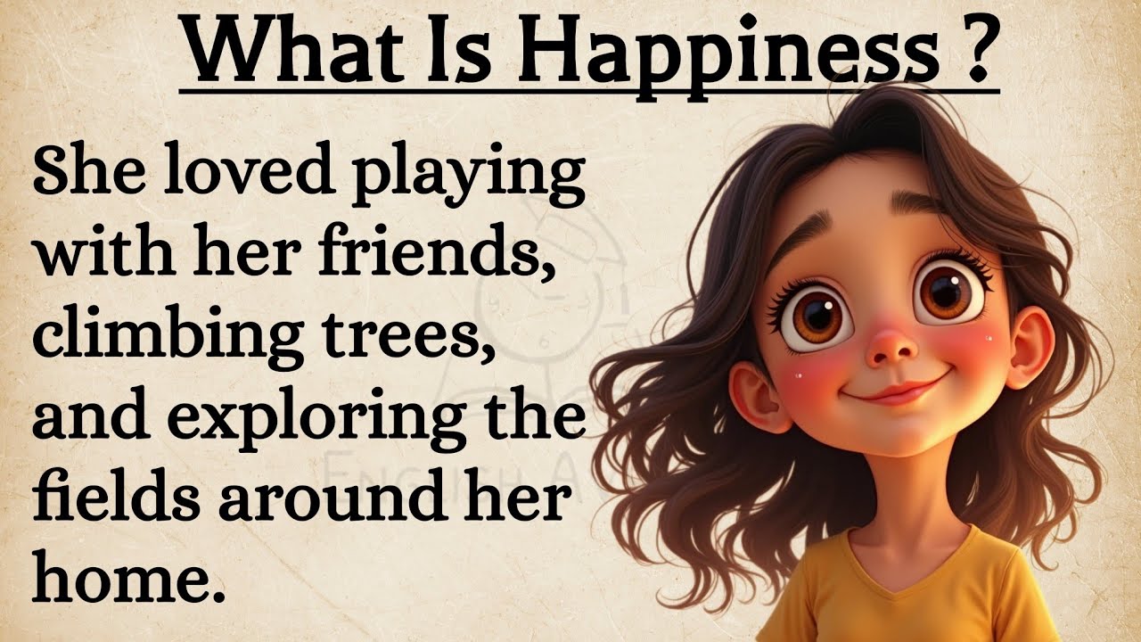 Outline Video How to find Happiness in your life | Short Story in English | Improve your English speaking practice