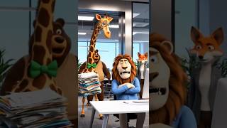 "When a lion joins the office… 🦁💼"#TheOfficeJungle #ASMR #AnimatedASMR