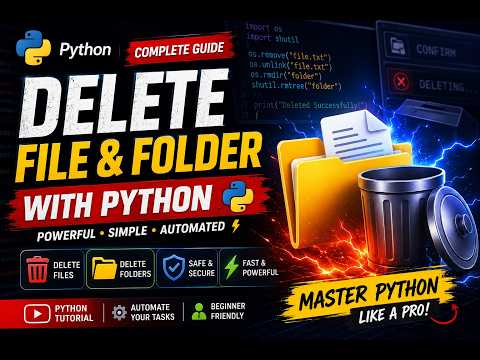 Python Delete Files & Folders Like a Pro 🐍 | os.remove(), shutil.rmtree(), pathlib (2026 Guide)