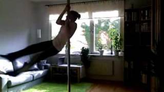 Corkscrew (Body Spiral) practise, static pole