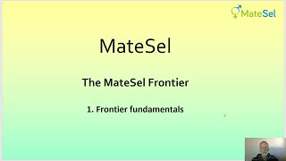 The MateSel Frontier: 1. Frontier fundamentals