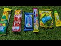 ASMR Most Popular Candys / some lots of colorful rainbow lollipop candy / unpacking chocolate eat