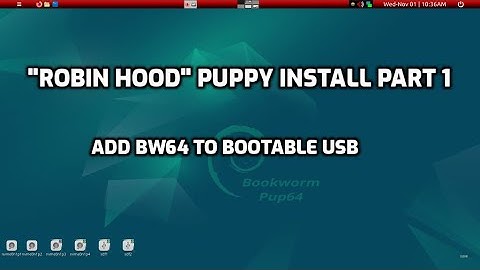 "Robin Hood" puppylinux Part 1 : add BW64 to a bootable USB