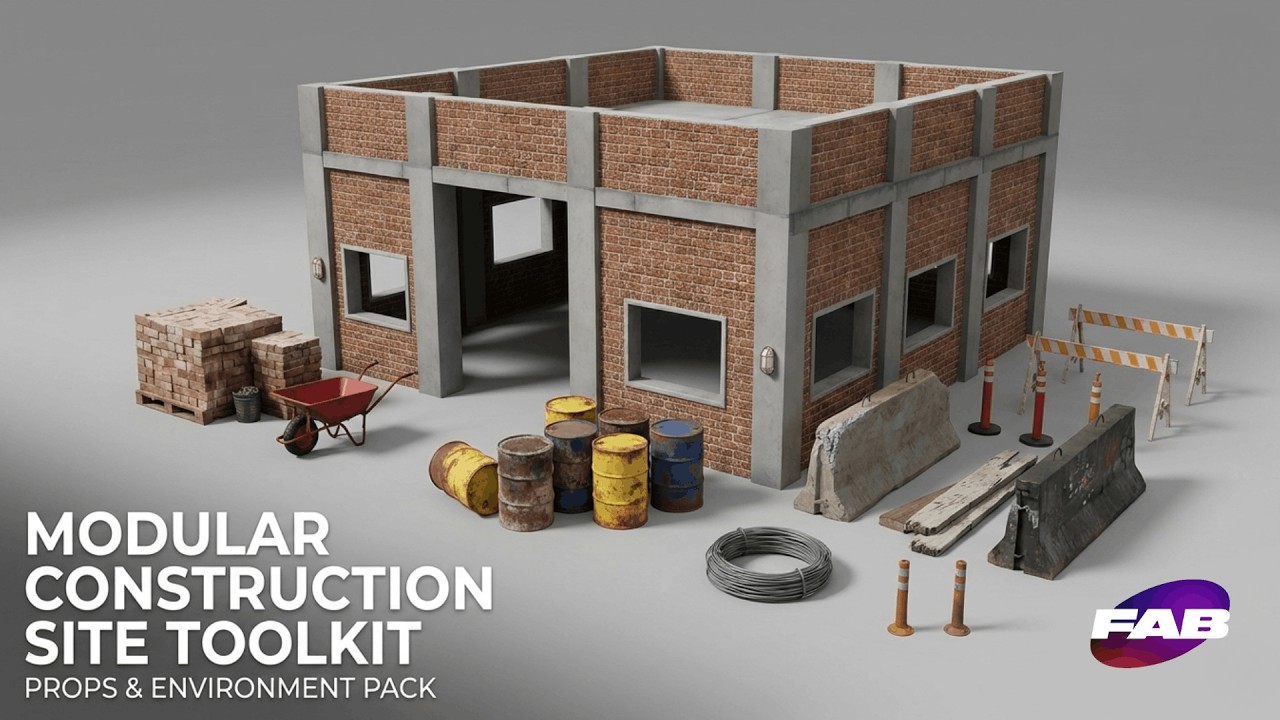 Modular Construction Site Toolkit - Asset Pack | Available on FAB - YouTube
