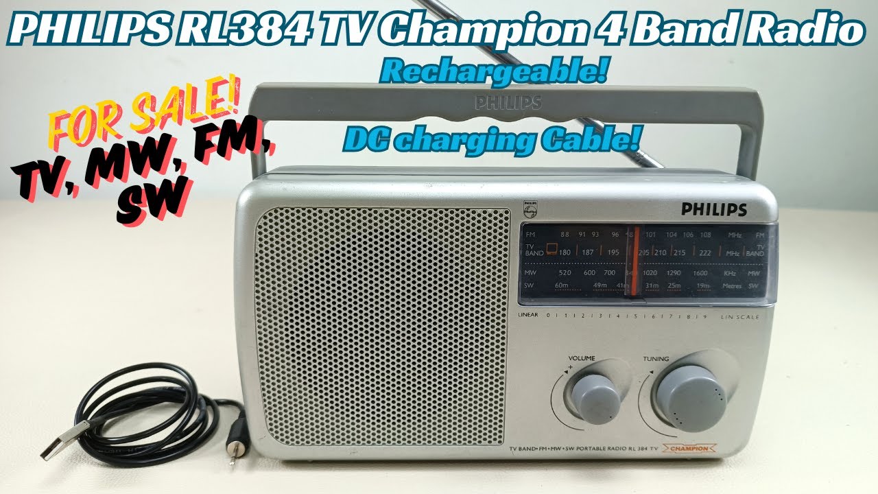 Philips RL384 Champion  Analog 4 Band Radio TV, MW, FM, SW for Sale@ Rs.2800/-