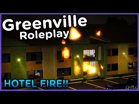 CRASHING INTO THE HOTEL CATCHING IT ON FIRE!!! | Greenville Roleplay ROBLOX