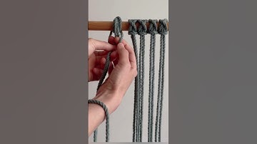 Fun variation of the Larks Head knot I came up with few years ago.  #macrametutorial #macrame #knots