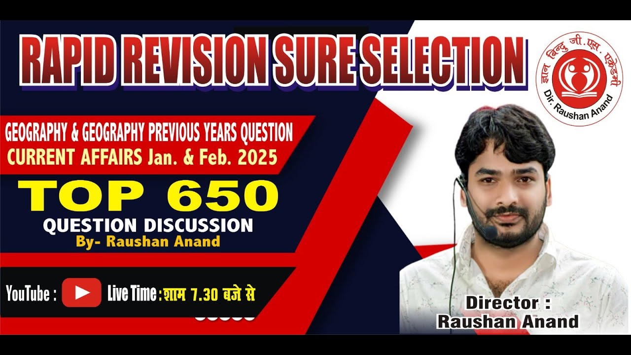 RAPID REVISION SURE SELECTION(Top 550 Question) TEST DISCUSSION By- Raushan Anand  || Part - 01||