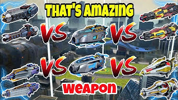 [WR] 🔥Veyron Evora VS Maha Vajra, Dazzler, Gargantua, Glaive Weapon Comparison |War Robots|