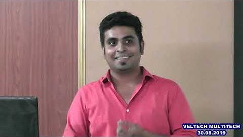 VELTECH MULTITECH DEPT OF CSE GUEST LECTURE - 30.08.2019