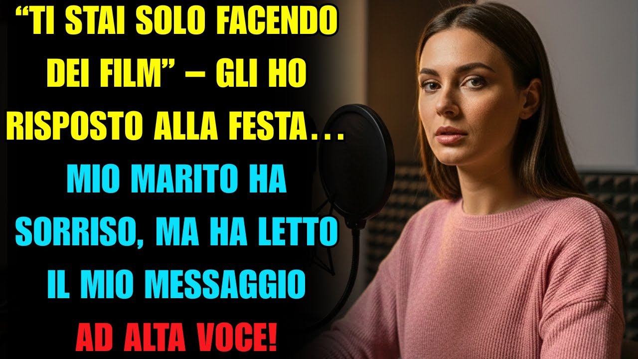 “Ti stai solo facendo dei film” – gli ho risposto alla festa… mio marito ha sorriso, ma ha letto...