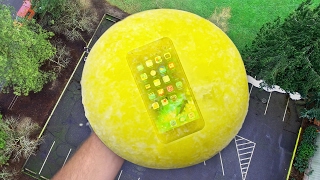 Can iPhone 7 Survive 100 FT Drop Test Frozen in Mountain Dew? Frozen Two Months!!