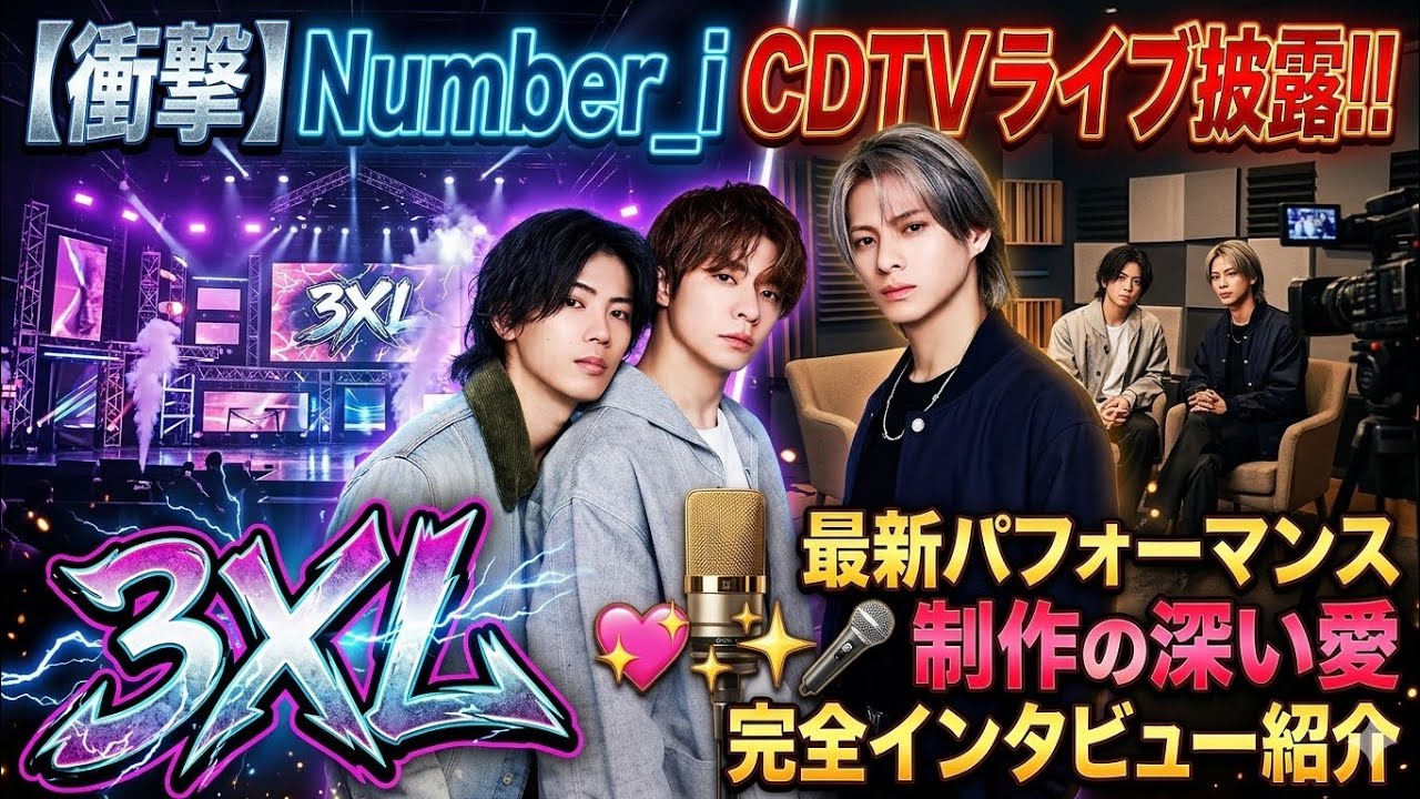 Number_i・CDTVライブ出演・3XL披露】音楽界に衝撃を与える最新