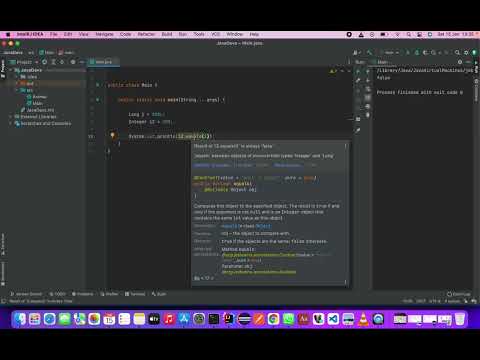 Wrapper Classes Equals method